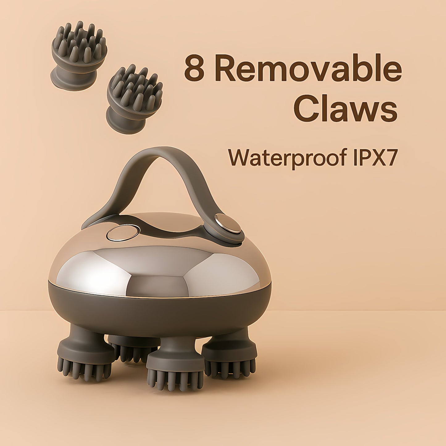 Electric Scalp Massager for Hair Growth | Waterproof 8-Claw Head Massager