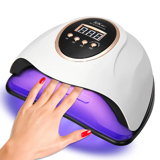 280W UV LED Nail Dryer for Gel Polish Faster Gel Nail Curing Lamp with 66Pcs LCD Display and 4 Timer for Home Pedicure Manicure