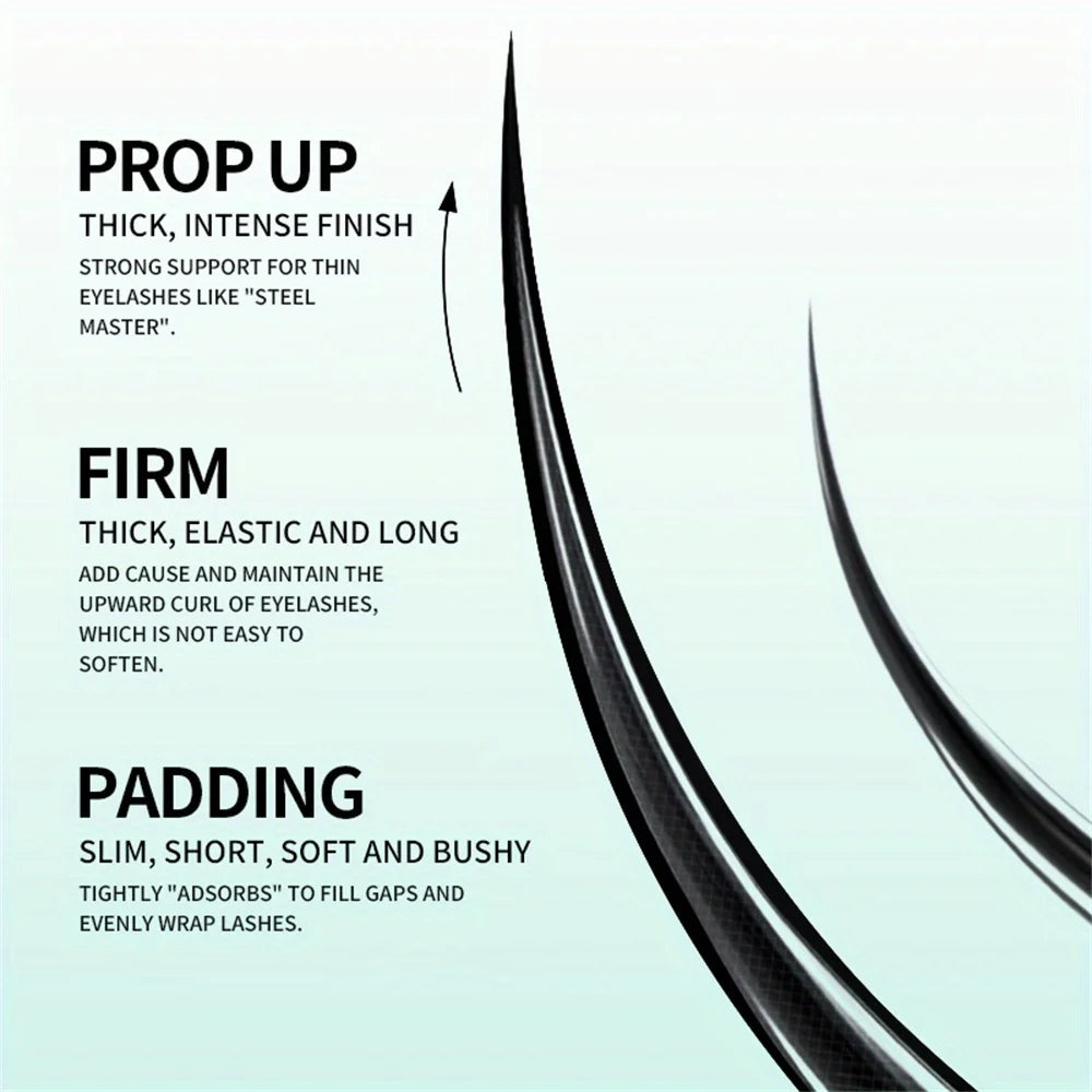 Lengthening Mascara Extreme Black Curling Mascara Long-Lasting Formula, Waterproof and Non-Fading Contains Plant Squalane