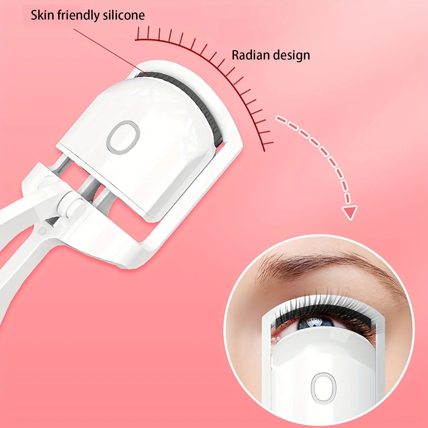 1PC Professional Electric Eyelash Curler - Instant Curling for Gorgeous Lashes with One Easy Grip - Perfect Eyelash Curler Tool