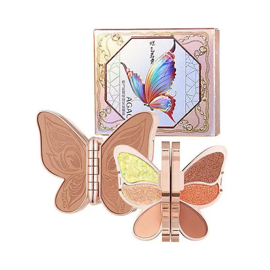 6-Color Lucky Koi Pearl Glitter Glitter Matte Large Earth Color Matte Shimmer Butterflies Eye Shadow Cold Sweet Eye Makeup