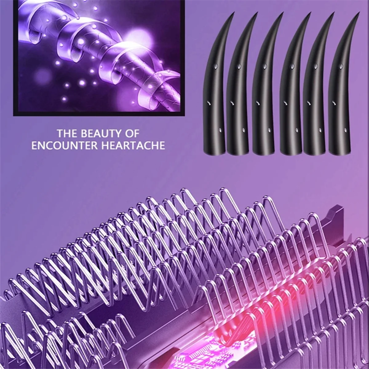 A97G Hair Dryer Curling Comb Hair Brush Styling Tool Hair Dryer and Volumizer Hair Straightener Manual Hair Dryer US Plug,C