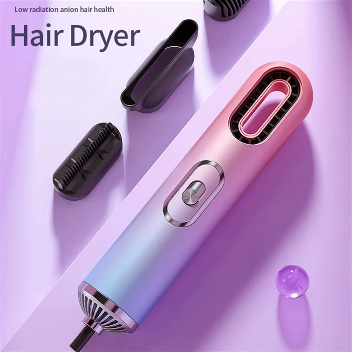 A97G Hair Dryer Curling Comb Hair Brush Styling Tool Hair Dryer and Volumizer Hair Straightener Manual Hair Dryer US Plug,C