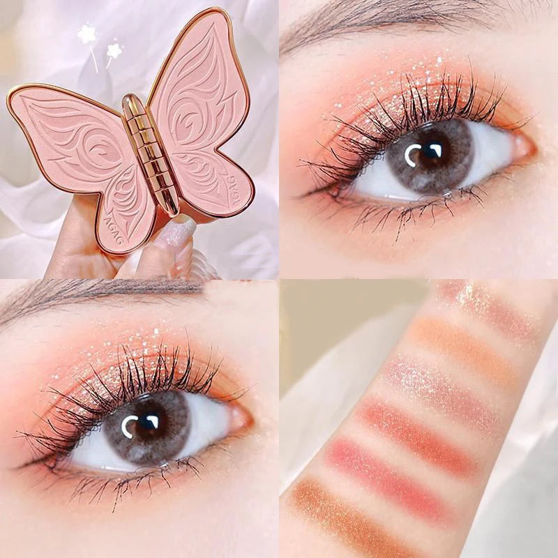 6-Color Lucky Koi Pearl Glitter Glitter Matte Large Earth Color Matte Shimmer Butterflies Eye Shadow Cold Sweet Eye Makeup