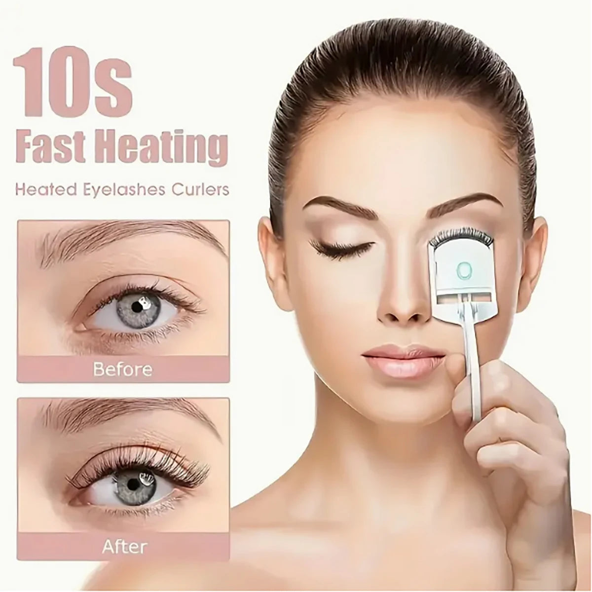 1PC Professional Electric Eyelash Curler - Instant Curling for Gorgeous Lashes with One Easy Grip - Perfect Eyelash Curler Tool
