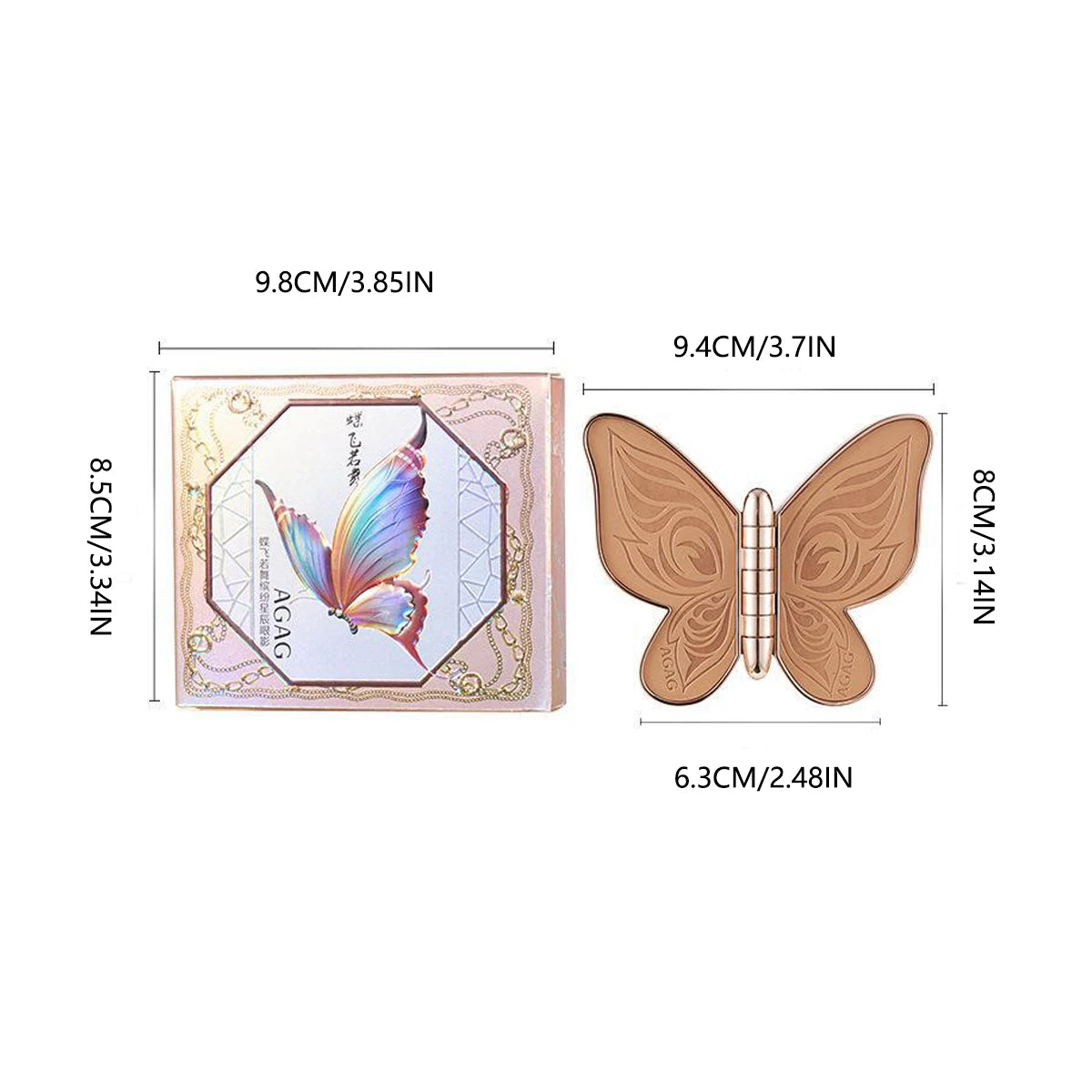 6-Color Lucky Koi Pearl Glitter Glitter Matte Large Earth Color Matte Shimmer Butterflies Eye Shadow Cold Sweet Eye Makeup