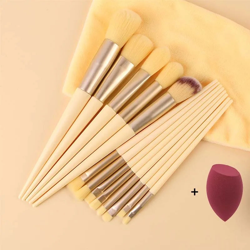 Makeup Brushes Sponge Set Make up for Women Cosmetic Goat Hair Tool Professional Eye Shadow Foundation Blush Blender Egg