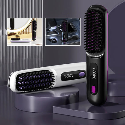 Hair Straightening Comb with Digital Display 3 Level Adjustables Hair Flat Irons Hair Styling Tool