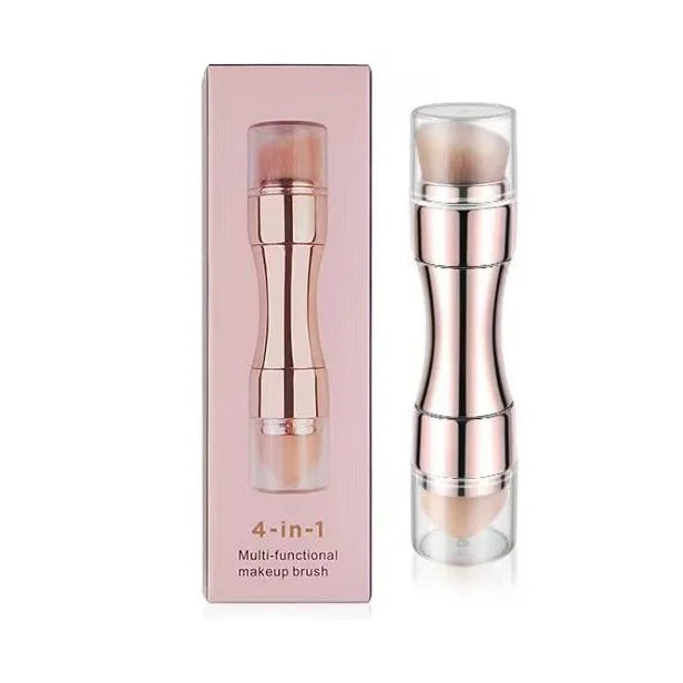 4 in 1 Makeup Brush Set Multifunctional Eye Shadow Brush Portable Foundation Brush Blush Brush Lip Brush