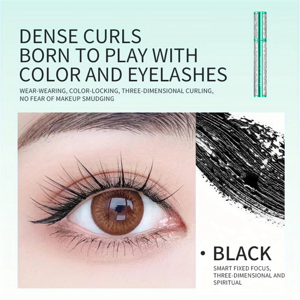 Lengthening Mascara Extreme Black Curling Mascara Long-Lasting Formula, Waterproof and Non-Fading Contains Plant Squalane