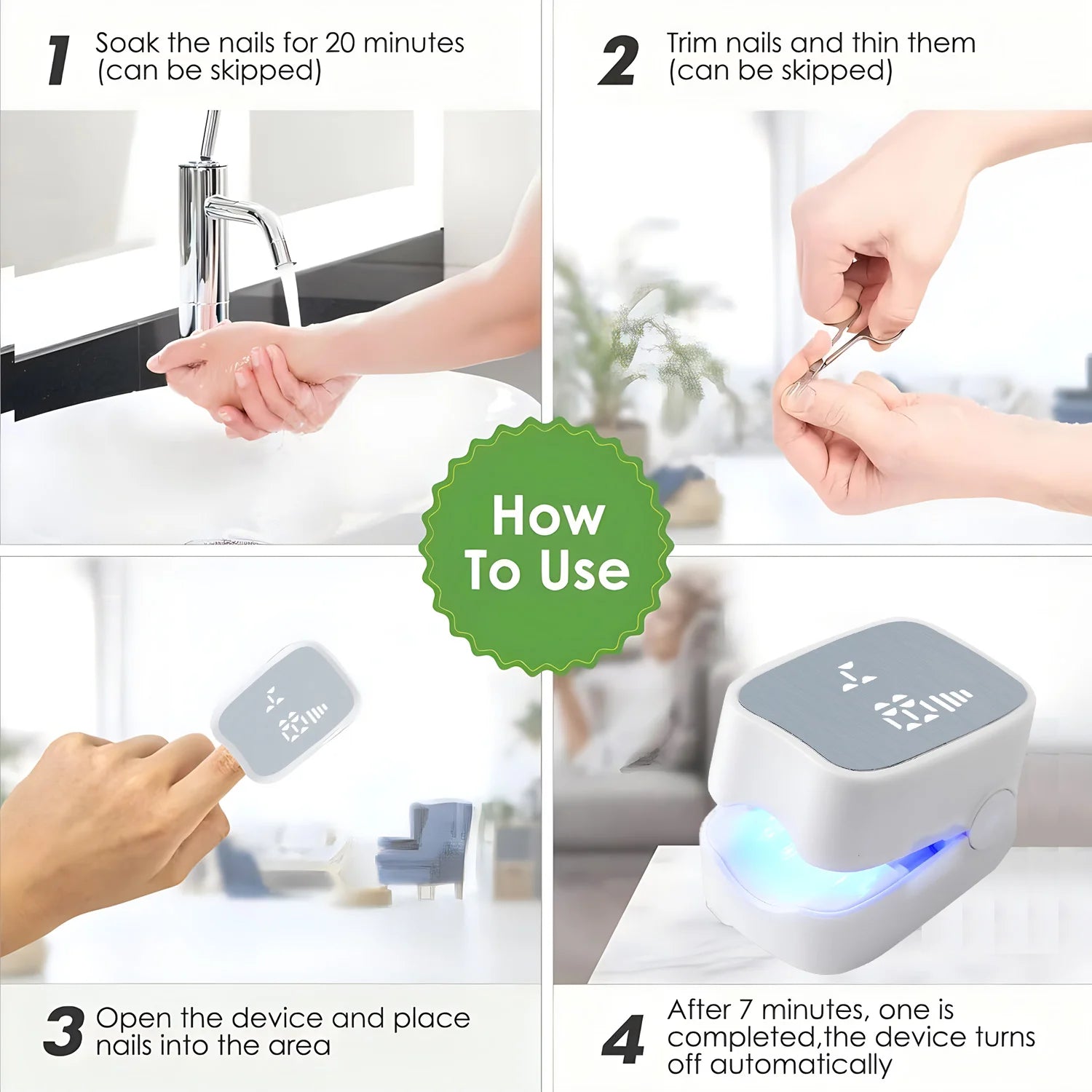 1Pcs Effective Rechargeable Nail Fungus Remover Nail Fungus Cleaning Laser Device Repair Damaged Discolored Thick Fingernails