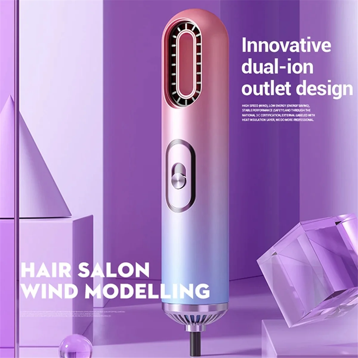 A97G Hair Dryer Curling Comb Hair Brush Styling Tool Hair Dryer and Volumizer Hair Straightener Manual Hair Dryer US Plug,C