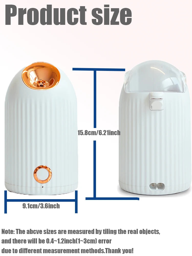 1Pc Face Steamer Spray Face Steamer Hot Water Spray Hydrator Skin Moisturizing Device Face Moisturizing Device Desk Face Steamer