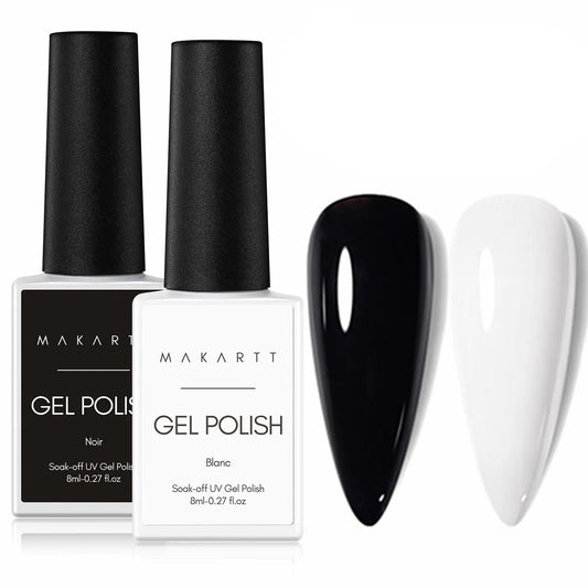 White Gel Nail Polish Soak off Varnish UV Light Cure Gel Polish for French Tips Nail Art DIY Manicure at Home
