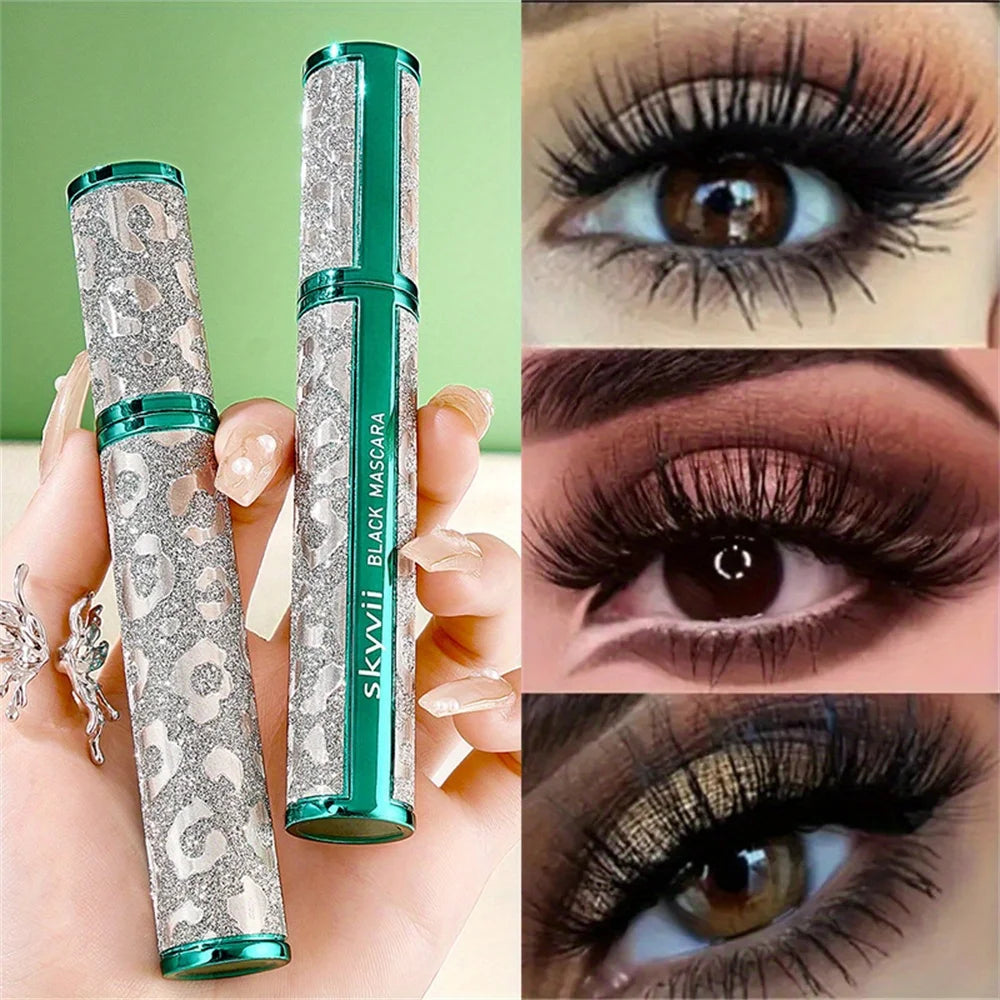 Lengthening Mascara Extreme Black Curling Mascara Long-Lasting Formula, Waterproof and Non-Fading Contains Plant Squalane