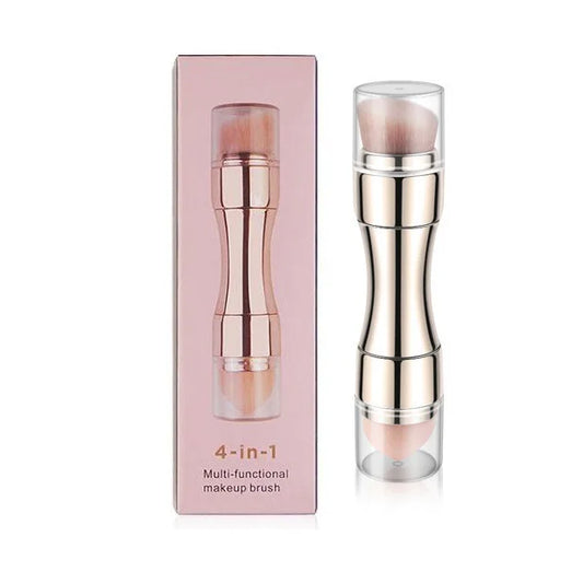 4 in 1 Makeup Brush Set Multifunctional Eye Shadow Brush Portable Foundation Brush Blush Brush Lip Brush