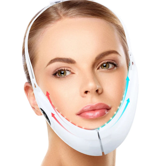EMS Double Chin V Shape Lift Belt Facial Lifting Massager 5 Modes Face Slimming Vibration Face Lift Tighten Device Skin Care
