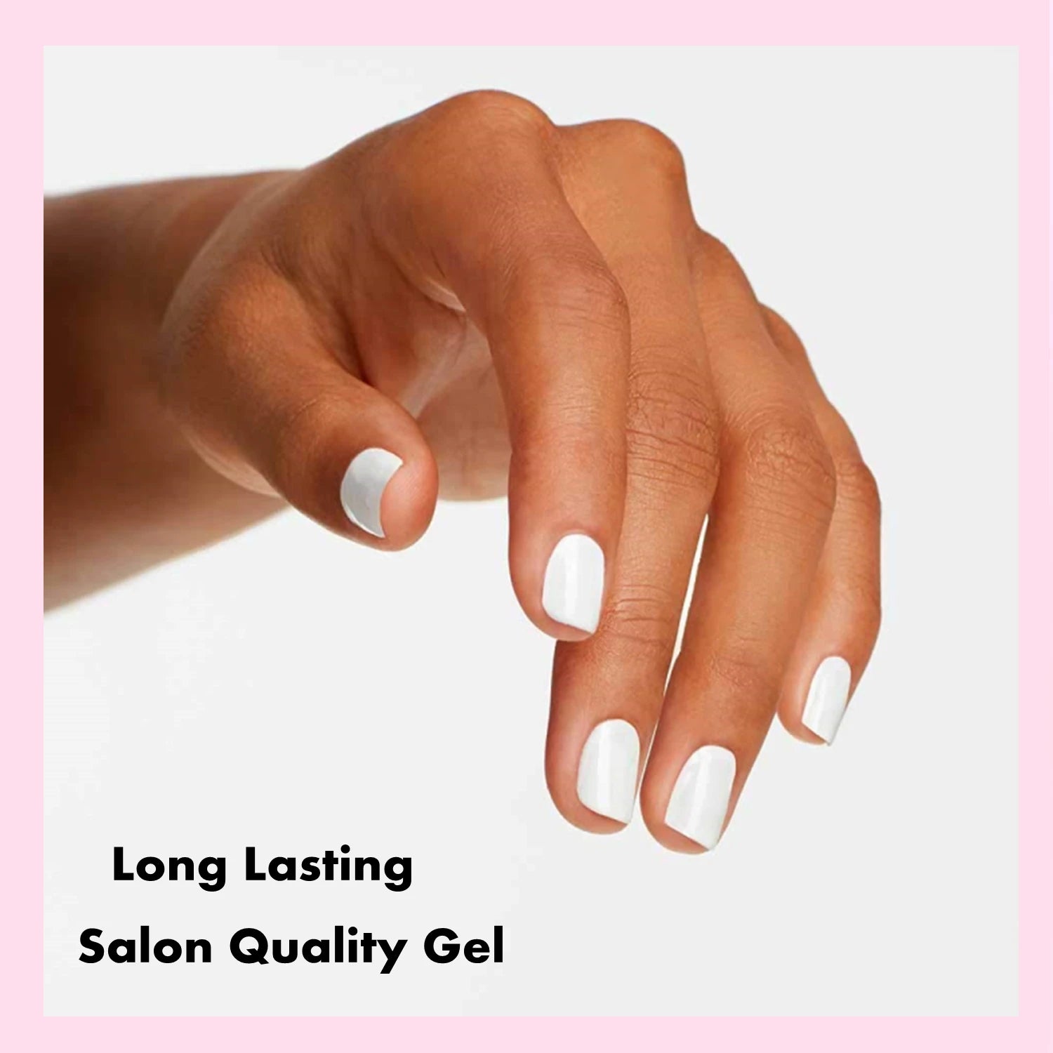 White Gel Nail Polish Soak off Varnish UV Light Cure Gel Polish for French Tips Nail Art DIY Manicure at Home