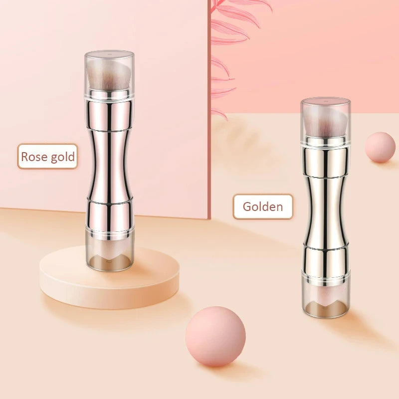 4 in 1 Makeup Brush Set Multifunctional Eye Shadow Brush Portable Foundation Brush Blush Brush Lip Brush