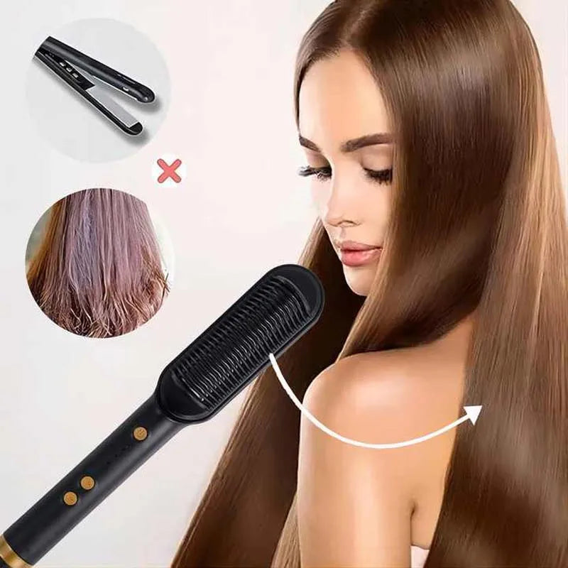 Negative Ionic Hair Straightener Quick Heated Electric Hot Comb Hair Straightener Professional Negative Ion Hair Care Hairstyle