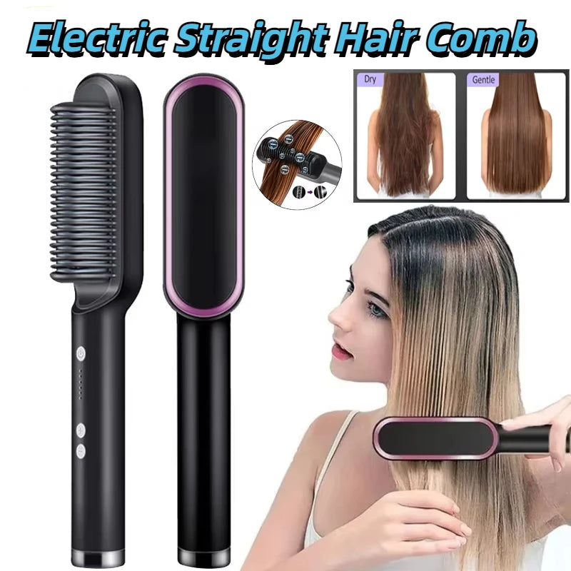 Negative Ionic Hair Straightener Quick Heated Electric Hot Comb Hair Straightener Professional Negative Ion Hair Care Hairstyle